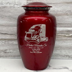 Customer Gallery - Semi Truck II Cremation Urn - Ruby Red