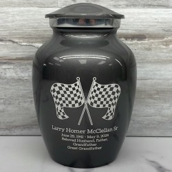 Customer Gallery - Race Checkered Flag Sharing Urn - Gunmetal Gray