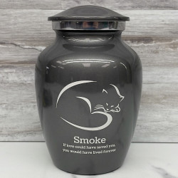 Customer Gallery - Sleeping Cat Cremation Urn - Gunmetal Gray