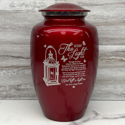 Customer Gallery - Keep the Light On Cremation Urn - Ruby Red