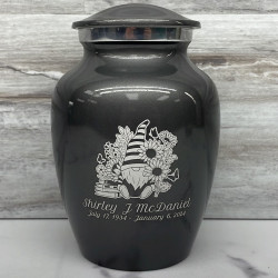Customer Gallery - Garden Gnome Sharing Urn - Gunmetal Gray