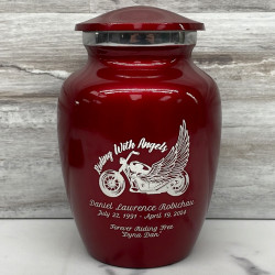 Customer Gallery - Riding with Angels Motorcycle Sharing Urn - Ruby Red