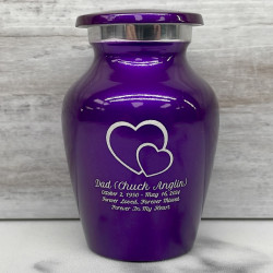 Customer Gallery - Loving Hearts Keepsake Urn - Purple Luster