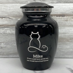 Customer Gallery - Small Infinite Love Cat Cremation Urn - Jet Black