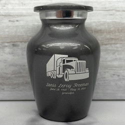 Customer Gallery - Semi Truck Keepsake Urn - Gunmetal Gray