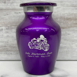 Customer Gallery - 3 Wheel Motorcycle Keepsake Urn - Purple Luster
