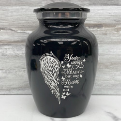 Customer Gallery - Your Wings Were Ready Sharing Urn - Jet Black