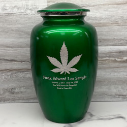 Customer Gallery - Marijuana Cremation Urn - Shamrock Green