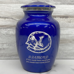 Customer Gallery - Dreaming Kitten Pet Cremation Urn - Midnight Blue