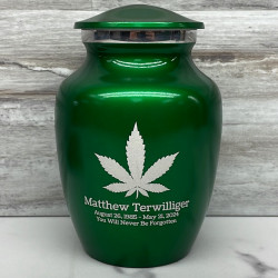 Customer Gallery - Marijuana Sharing Urn - Shamrock Green