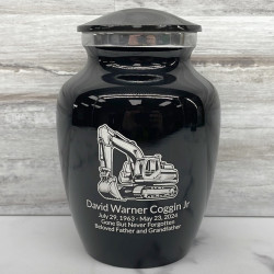 Customer Gallery - Excavator Sharing Urn - Jet Black