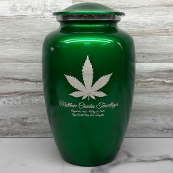 Customer Gallery - Marijuana Cremation Urn - Shamrock Green