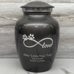 Customer Gallery - Cat Silhouette Cremation Urn - Gunmetal Gray