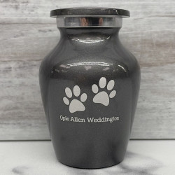 Customer Gallery - Keepsake Pawprints Heart Pet Cremation Urn - Gunmetal Gray