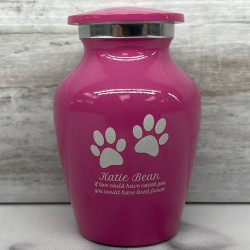 Customer Gallery - Keepsake Pawprints Pet Cremation Urn - Rose Pink