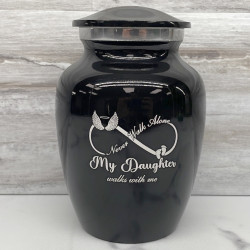 Customer Gallery - My Daughter Walks With Me Sharing Urn - Jet Black