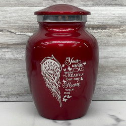 Customer Gallery - Your Wings Were Ready Sharing Urn - Ruby Red