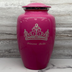 Customer Gallery - Princess Tiara Cremation Urn - Rose Pink