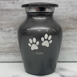 Customer Gallery - Keepsake Pawprints Heart Pet Cremation Urn - Gunmetal Gray