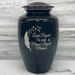 Customer Gallery - Loved Beyond Words Cremation Urn - Jet Black