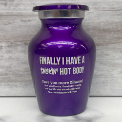 Customer Gallery - Hot Body Keepsake Urn - Purple Luster
