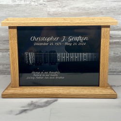 Customer Gallery - Electric Guitar Cremation Urn - Prestige Oak