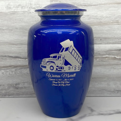 Customer Gallery - Dump Truck Cremation Urn - Midnight Blue