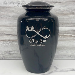 Customer Gallery - My Son Walks With Me Cremation Urn - Jet Black