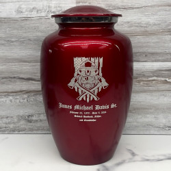 Customer Gallery - Patriotic Firefighter Cremation Urn - Ruby Red