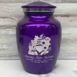 Customer Gallery - Garden Gnome Sharing Urn - Purple Luster