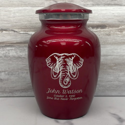 Customer Gallery - Elephant Sharing Urn - Ruby Red