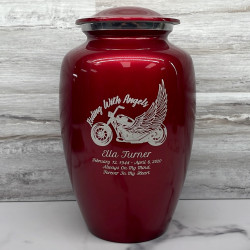Customer Gallery - Riding with Angels Motorcycle Cremation Urn - Ruby Red