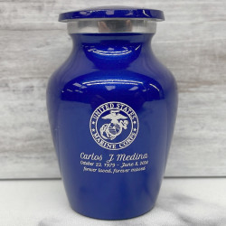 Customer Gallery - Marine Corps Keepsake Urn - Midnight Blue