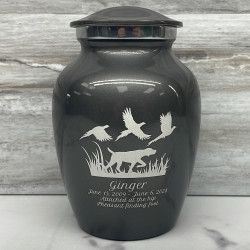 Customer Gallery - Hunting Dog Sharing Urn - Gunmetal Gray