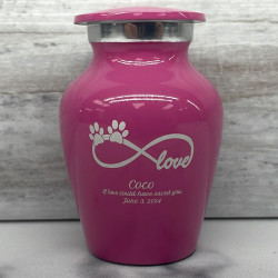 Customer Gallery - Keepsake Infinite Love Pet Cremation Urn - Rose Pink