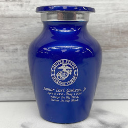 Customer Gallery - Marine Corps Keepsake Urn - Midnight Blue