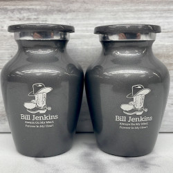Customer Gallery - Cowboy Boots Keepsake Urn - Gunmetal Gray