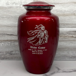 Customer Gallery - Knight Cremation Urn - Ruby Red