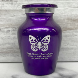 Customer Gallery - Butterfly Keepsake Urn - Purple Luster