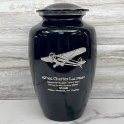 Customer Gallery - Airplane II Cremation Urn - Jet Black