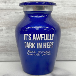 Customer Gallery - It's Awfully Dark In Here Keepsake Urn - Midnight Blue