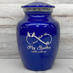 Customer Gallery - My Brother Walks With Me Sharing Urn - Midnight Blue
