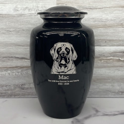 Customer Gallery - Extra Large English Mastiff Dog Cremation Urn - Jet Black