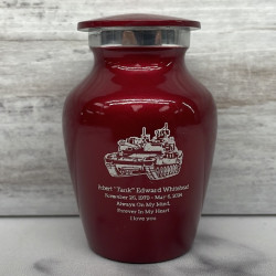 Customer Gallery - Tank Keepsake Urn - Ruby Red