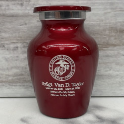 Customer Gallery - Marine Corps Keepsake Urn - Ruby Red