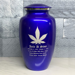 Customer Gallery - Marijuana Cremation Urn - Midnight Blue