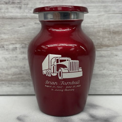 Customer Gallery - Semi Truck Keepsake Urn - Ruby Red