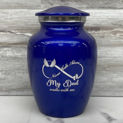 Customer Gallery - My Dad Walks With Me Sharing Urn - Midnight Blue
