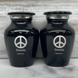 Customer Gallery - Peace Keepsake Urn - Jet Black