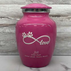 Customer Gallery - Small Infinite Love Pet Cremation Urn - Rose Pink